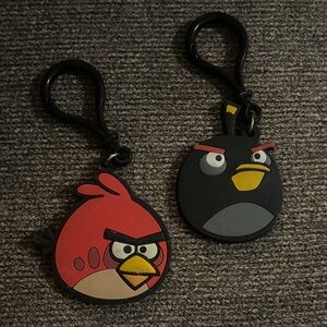 Angry Bird Keychain Duo Set - Red and Black
